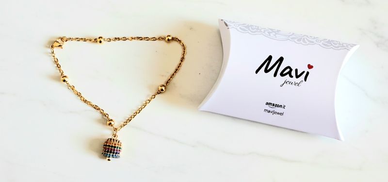 Bracciale donna con campanella portafortuna