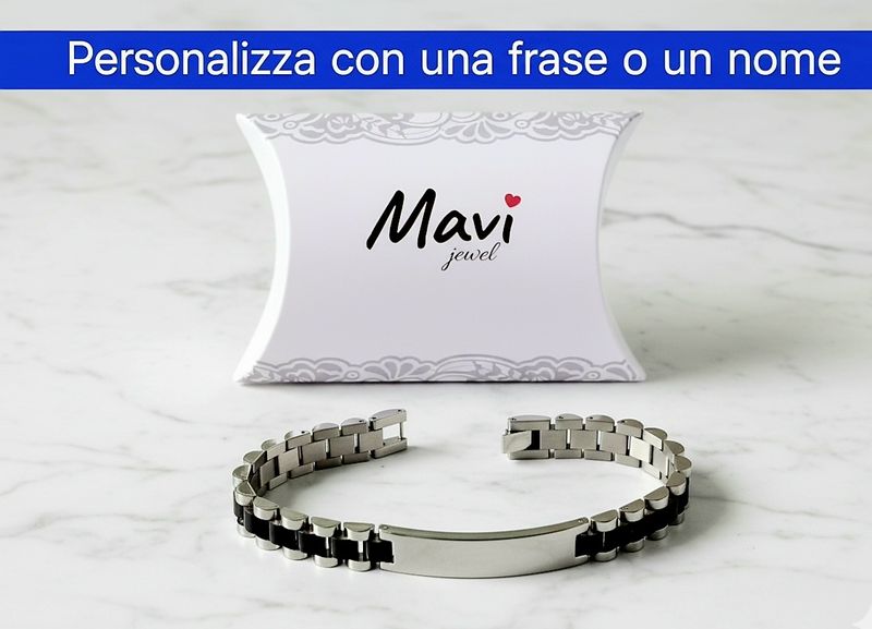 Bracciale personalizzato in acciaio