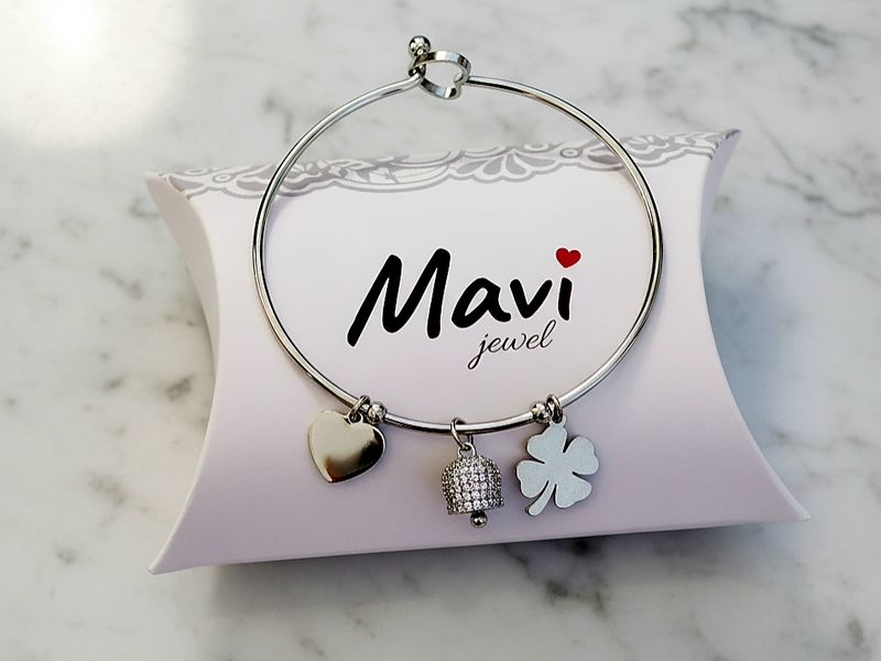 bracciale donna con campanella argento