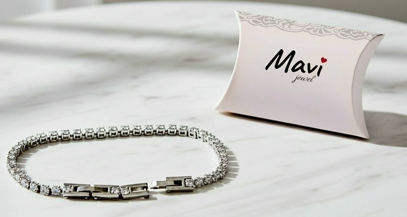 bracciale tennis bianco