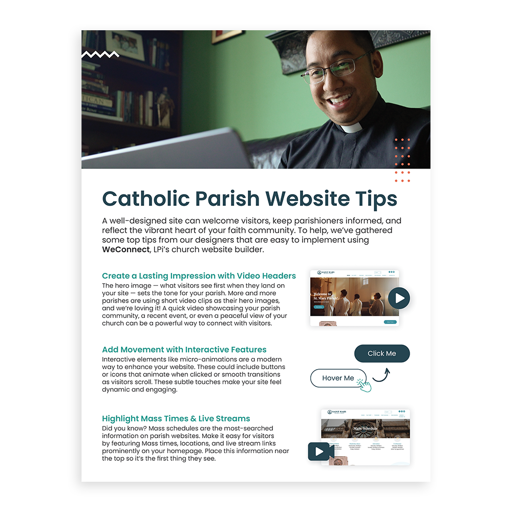 Tip Sheet - Catholic Parish Website Tips