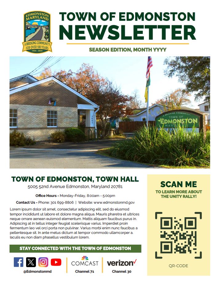 Mockup Newsletter - Town of Edmonston