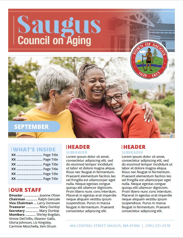 Mockup Newsletter - Saugus Council on Aging