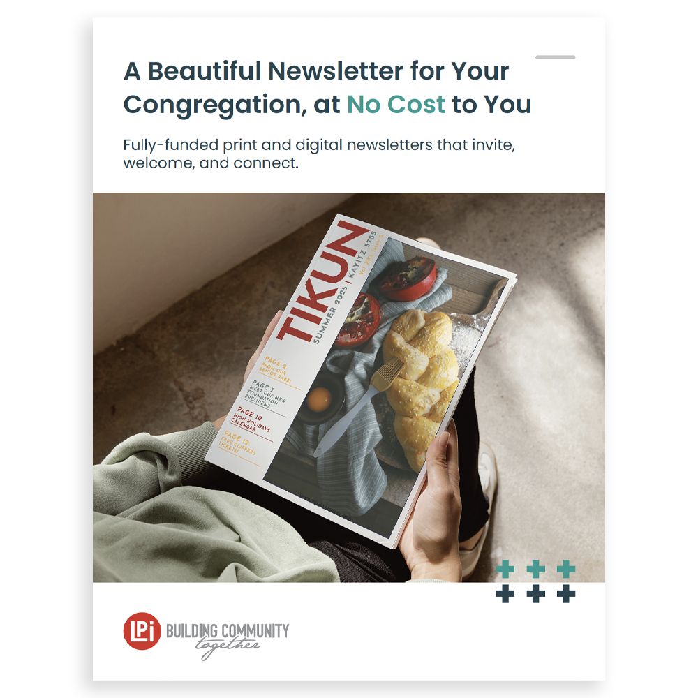 Your Jewish Congregation Newsletter Brochure