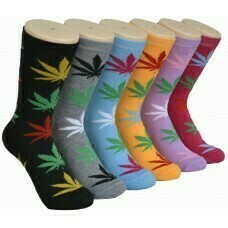 Women&#39;s Assorted Hemp Crew Socks - 5 PACK
