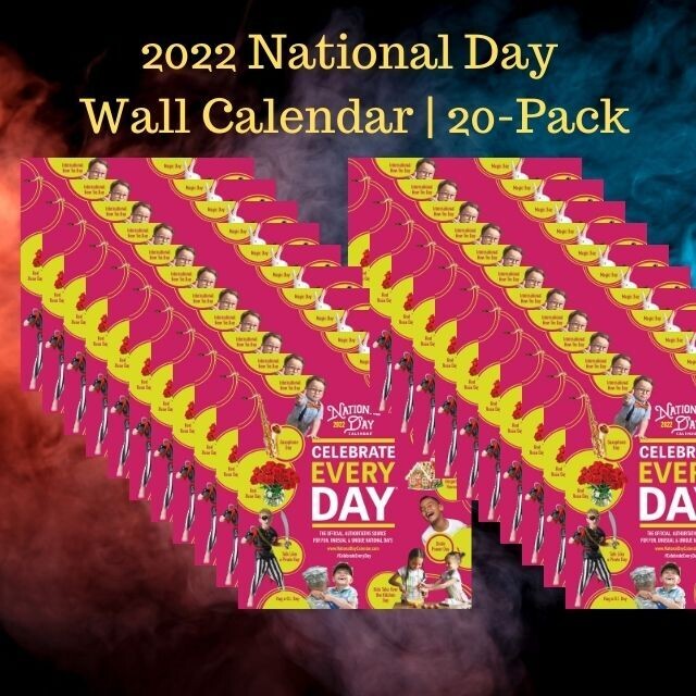 National Day 2022 Calendar 20-Pack | 2021 Official Celebrate Every Day® National Day Wall Calendar