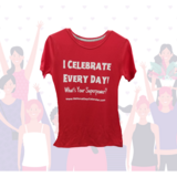 Red Celebrate Every Day Superpower Women&#39;s T-Shirt