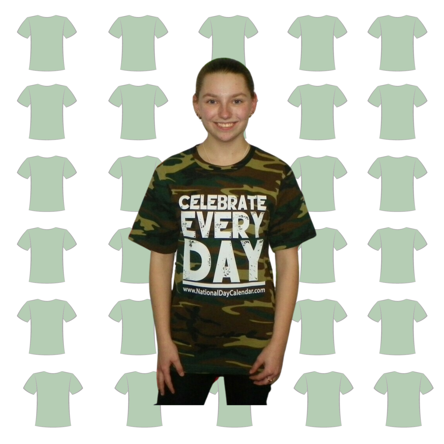 Celebrate Every Day Camo T-Shirt