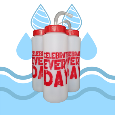 Celebrate Every Day Squeezable Water Bottles (2 Pack)