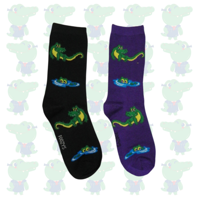 Women's Alligator Crew Socks - 2 Colors