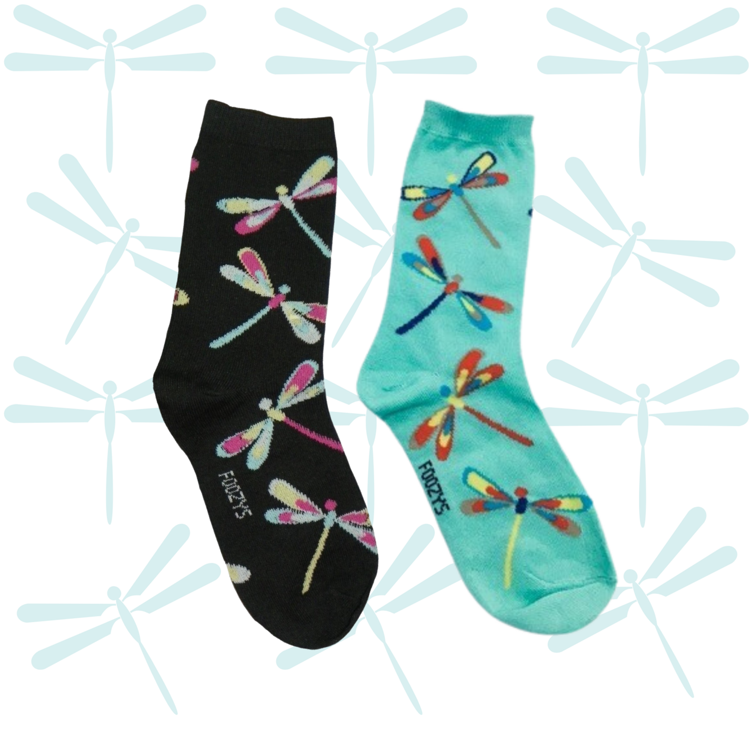 Women&#39;s Dragonfly Crew Socks - 2 Colors