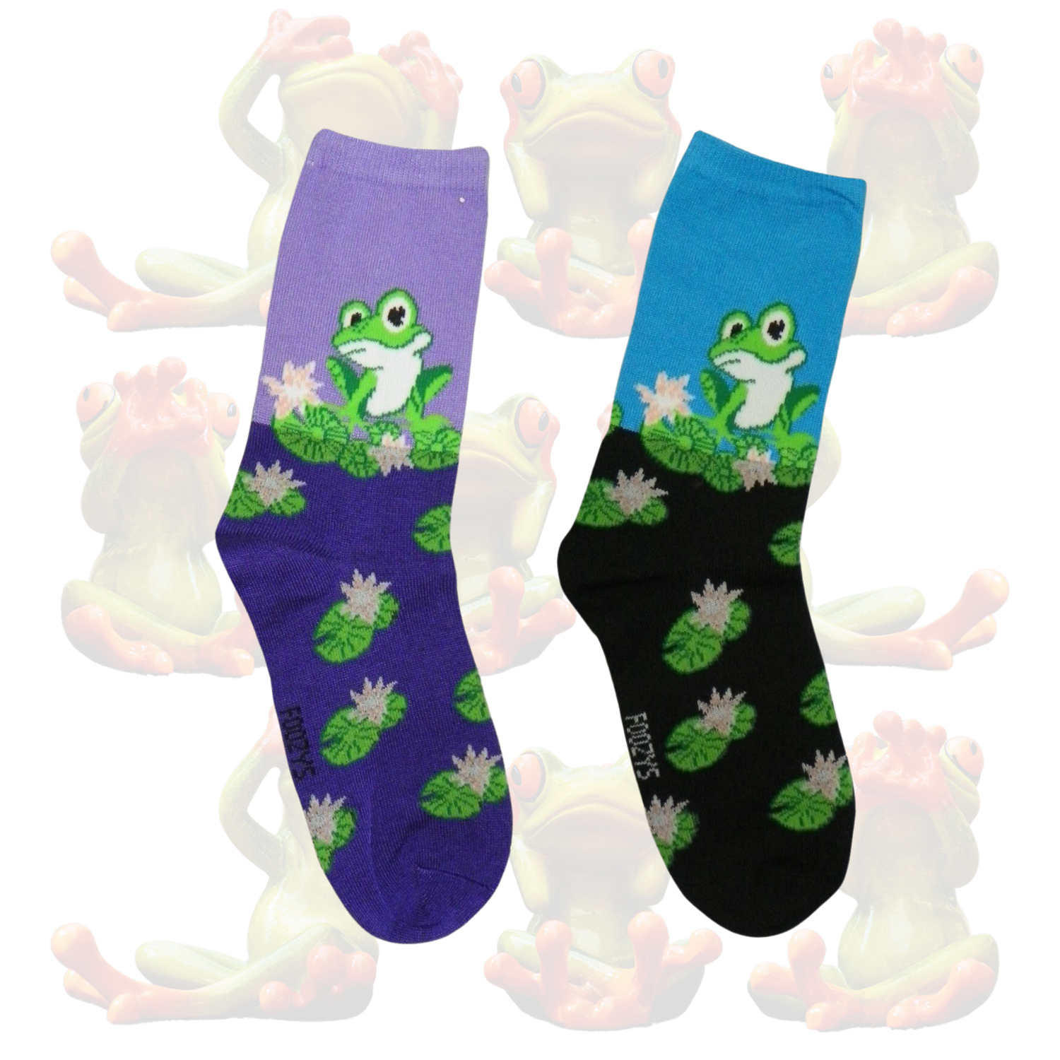 Women&#39;s Frog Crew Socks - 2 Colors