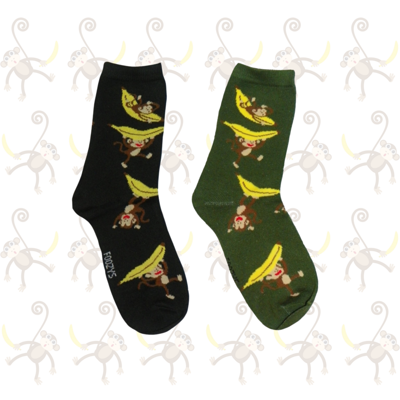 Women&#39;s Banana &amp; Monkey Crew Socks - 2 Colors