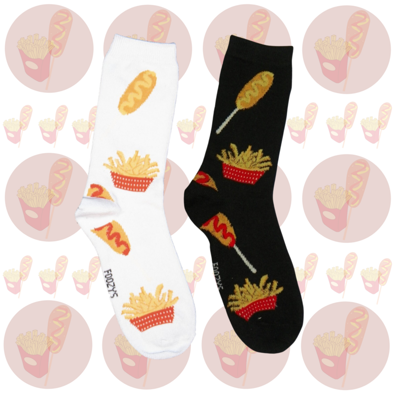 Women&#39;s Corn Dog &amp; Fries Crew Socks - 2 Colors