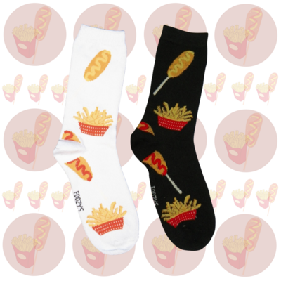 Women's Corn Dog & Fries Crew Socks - 2 Colors