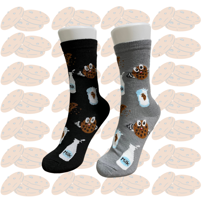 Women&#39;s Milk &amp; Cookies Crew Socks - 2 Colors