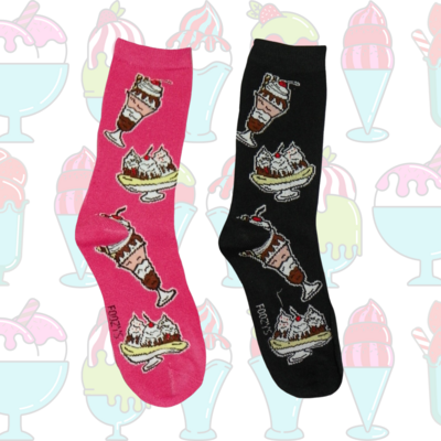 Women's Ice Cream Sundae Crew Socks  - 2 Colors