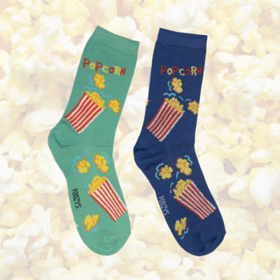 Women's Popcorn Crew Socks - 2 Colors