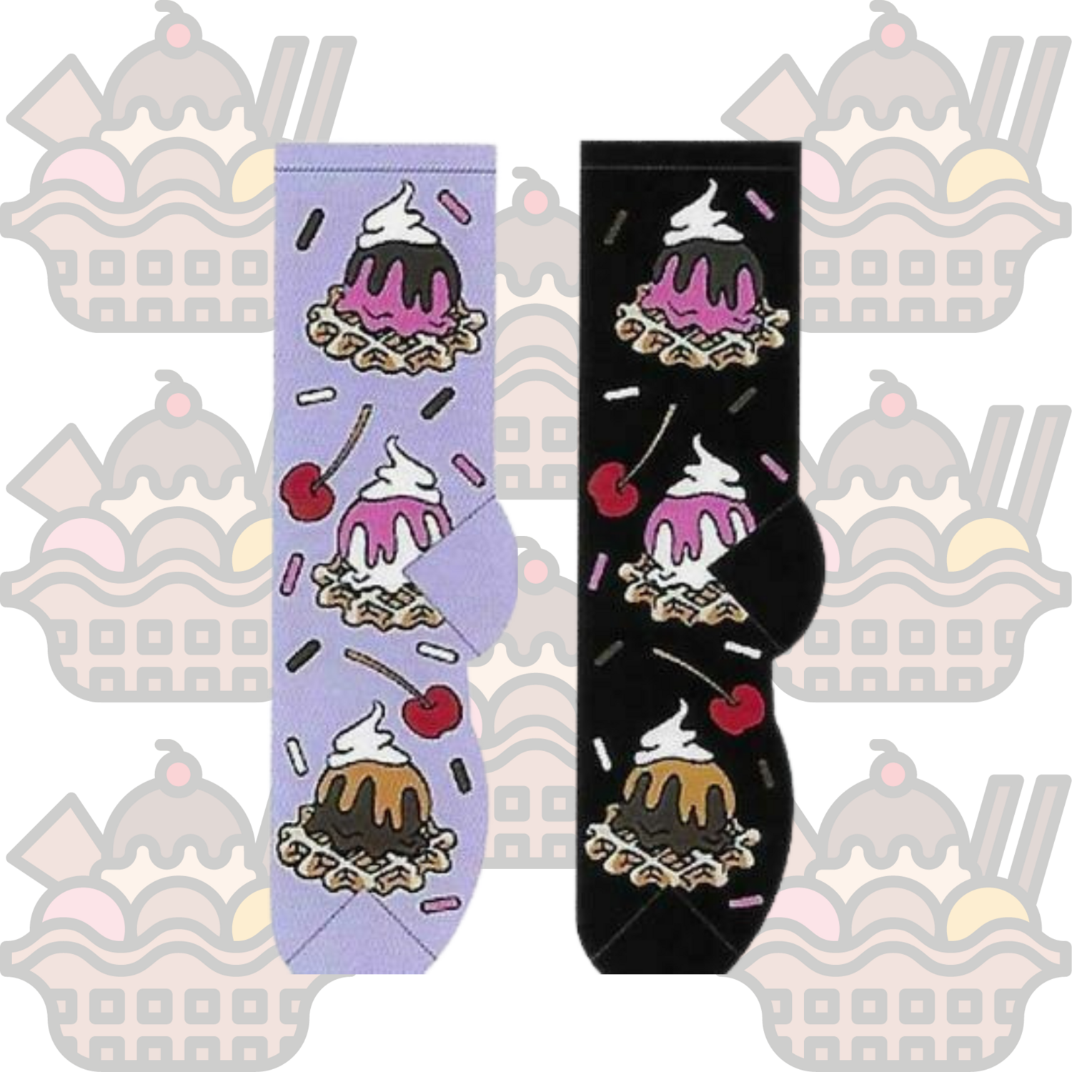 Women&#39;s Waffles &amp; Sundaes Crew Socks - 2 Colors