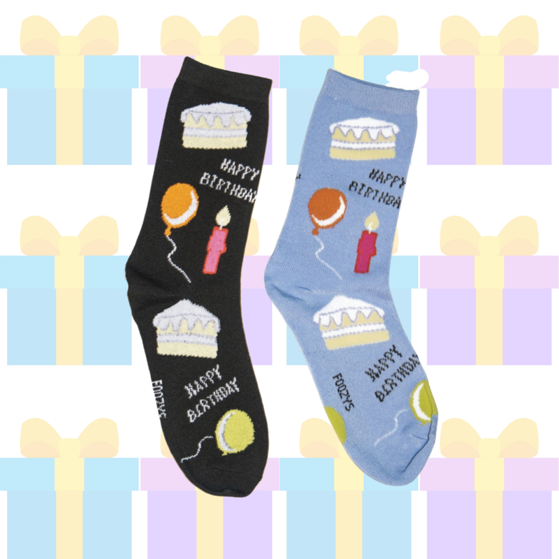 Women&#39;s Happy Birthday Crew Socks - 2 Colors