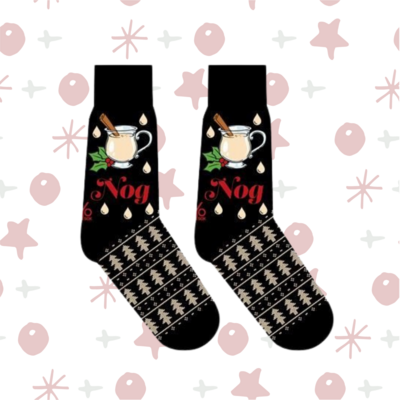 Women&#39;s Egg Nog Crew Socks - 2 Colors