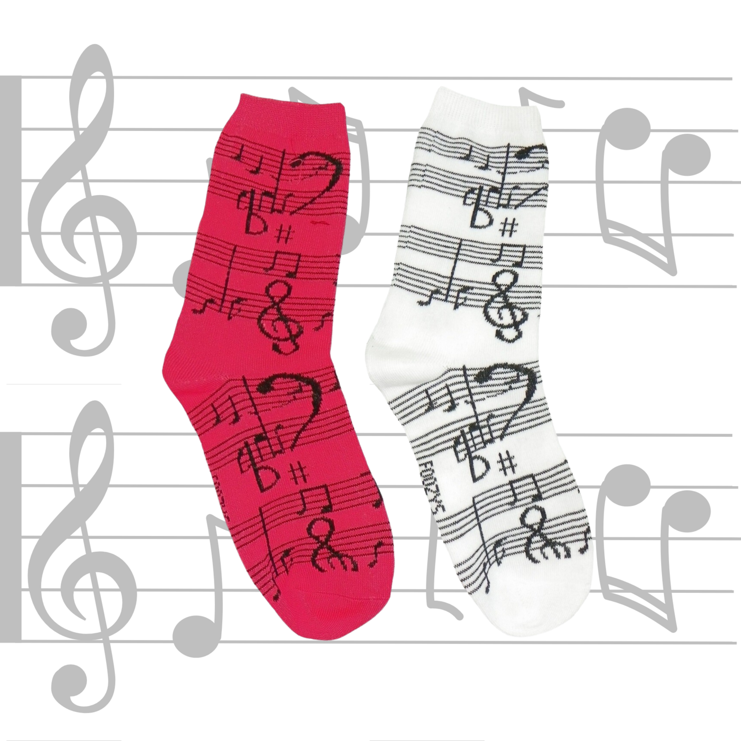 Women&#39;s Musical Note Crew Socks - 2 Colors