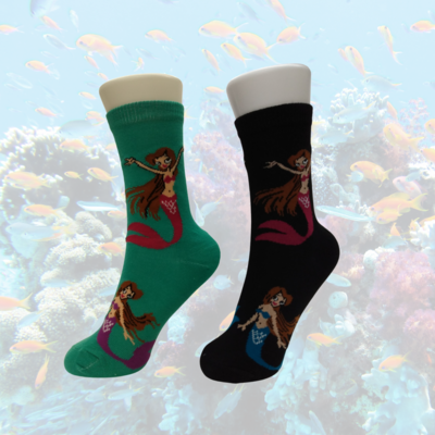 Women's Mermaid Crew Socks - 2 Colors