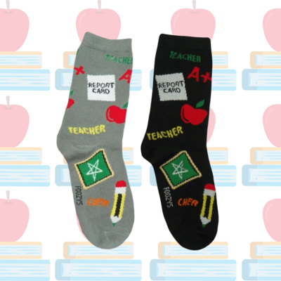 Women's Teacher Appreciation Crew Socks - 2 Colors