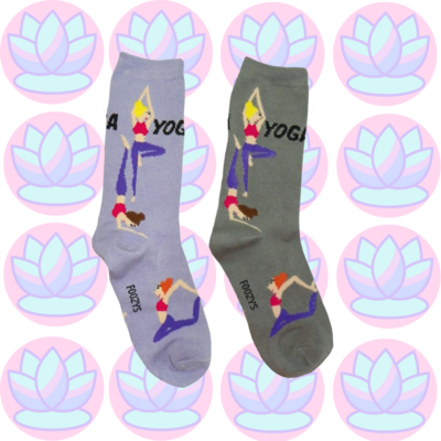Women's Yoga Crew Socks - 2 Colors