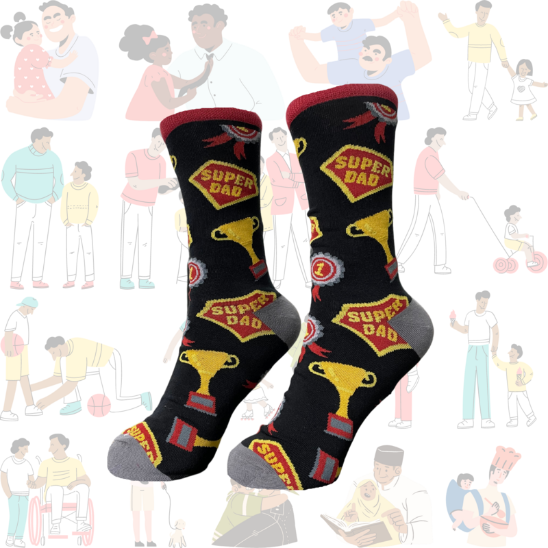 Men&#39;s Super Dad Crew Socks