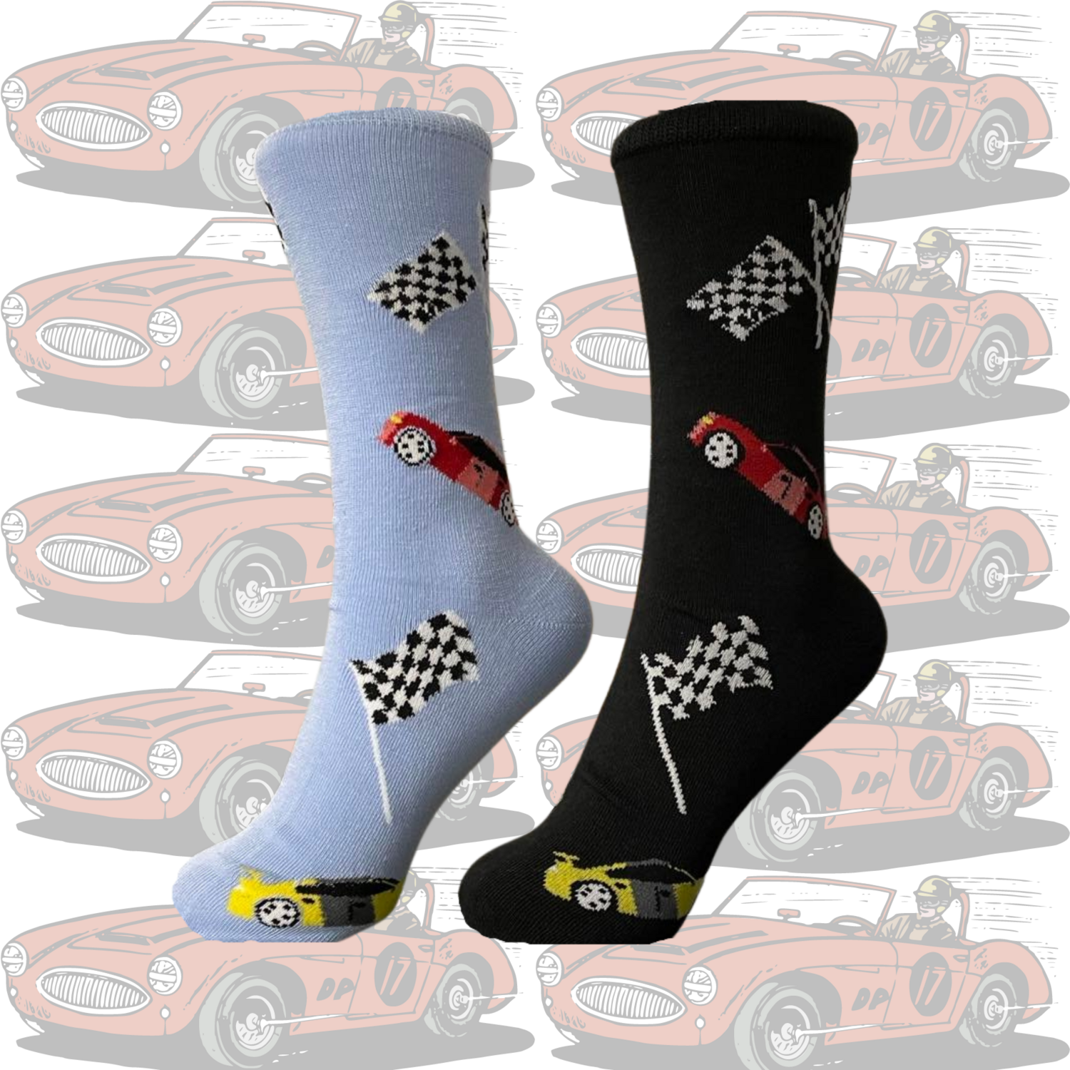 Men&#39;s Racing Crew Socks - 2 Colors