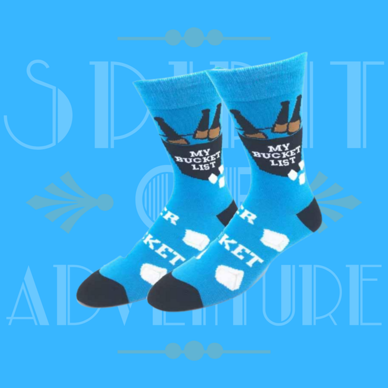 Men&#39;s Bucket List Crew Socks