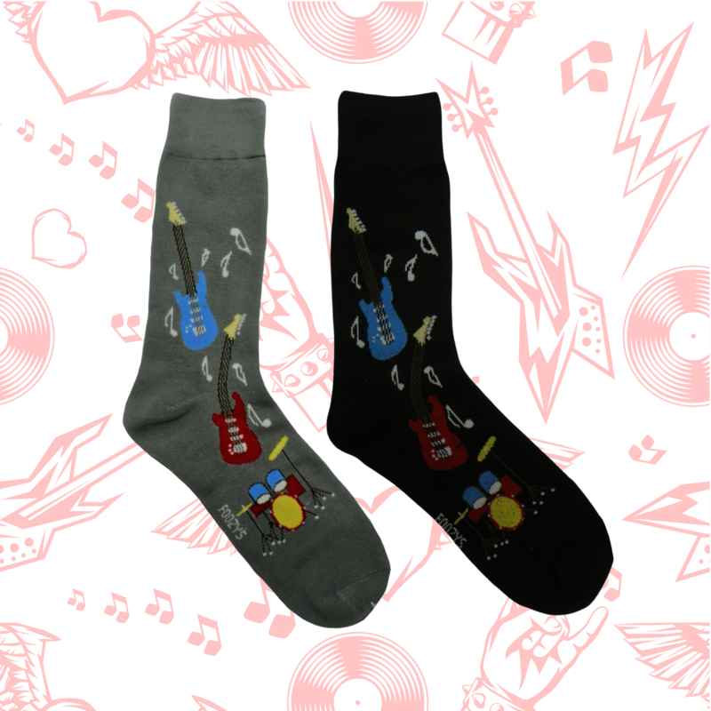 Men&#39;s Electric Guitar Crew Socks - 2 Colors