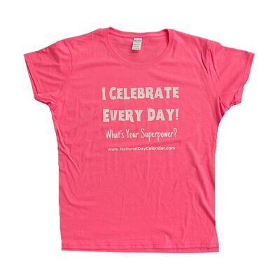 Women's Superpower T-Shirt - Neon Pink