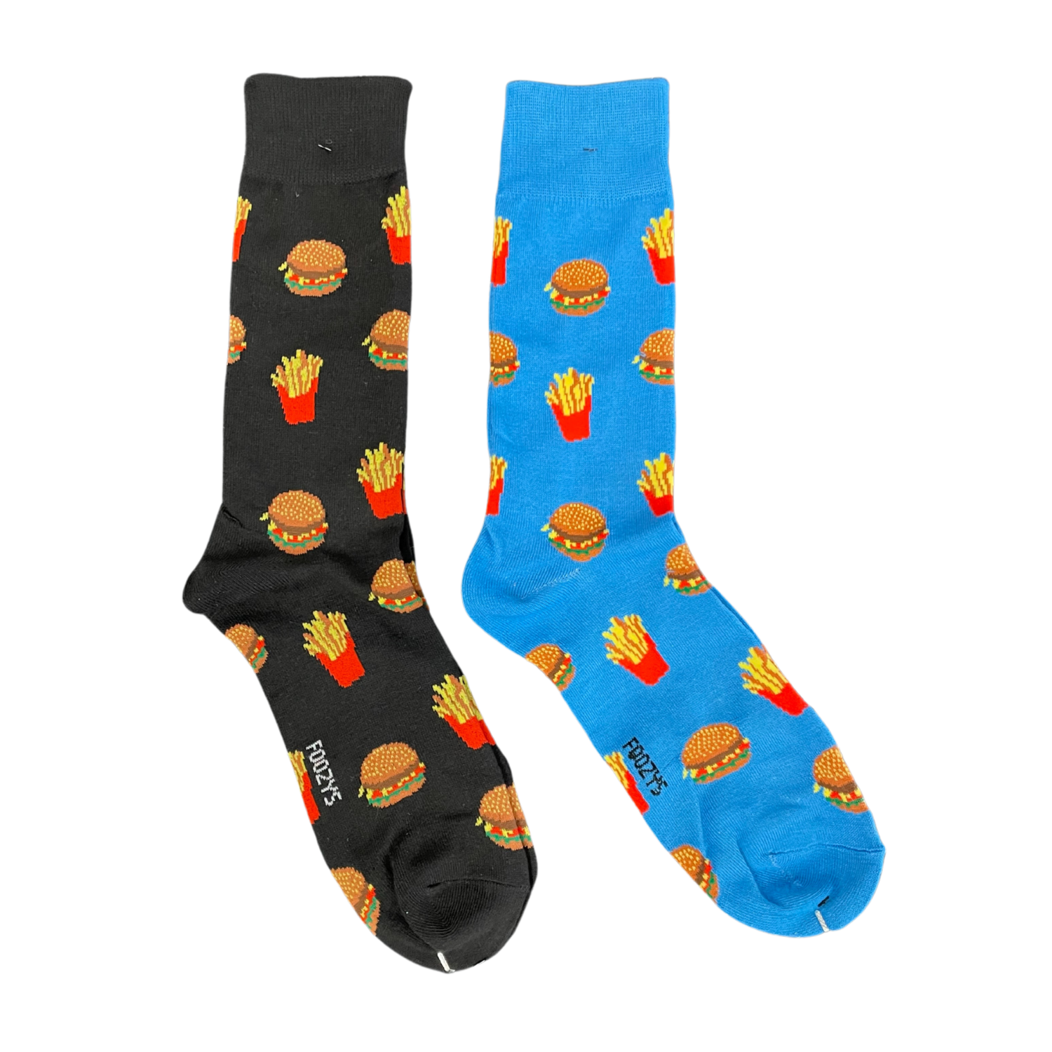 Men&#39;s Burgers &amp; Fries Crew Socks - 2 Colors