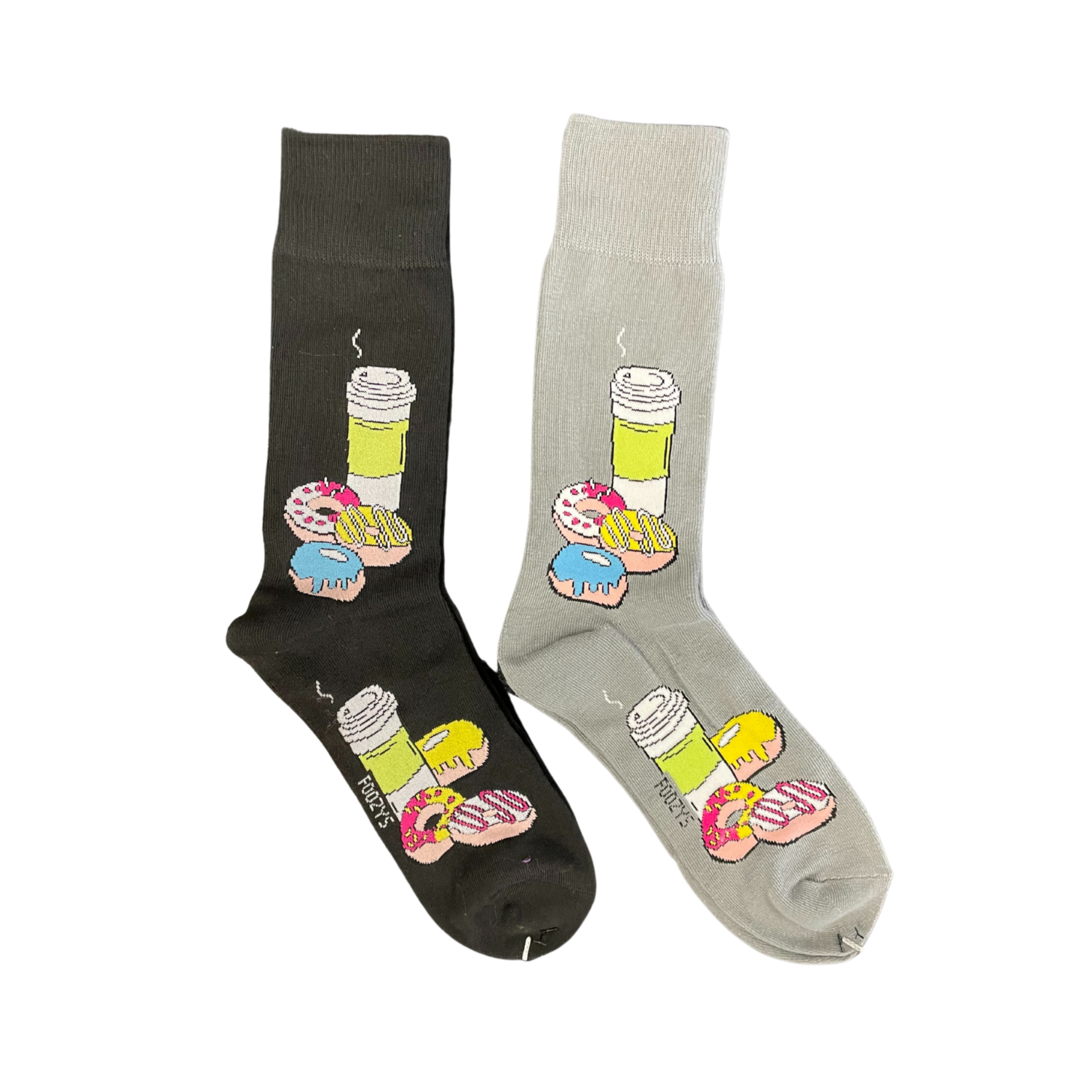 Men&#39;s Coffee &amp; Donut Crew Socks - 2 Colors