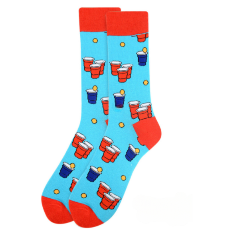 Men&#39;s Beer Pong Crew Socks