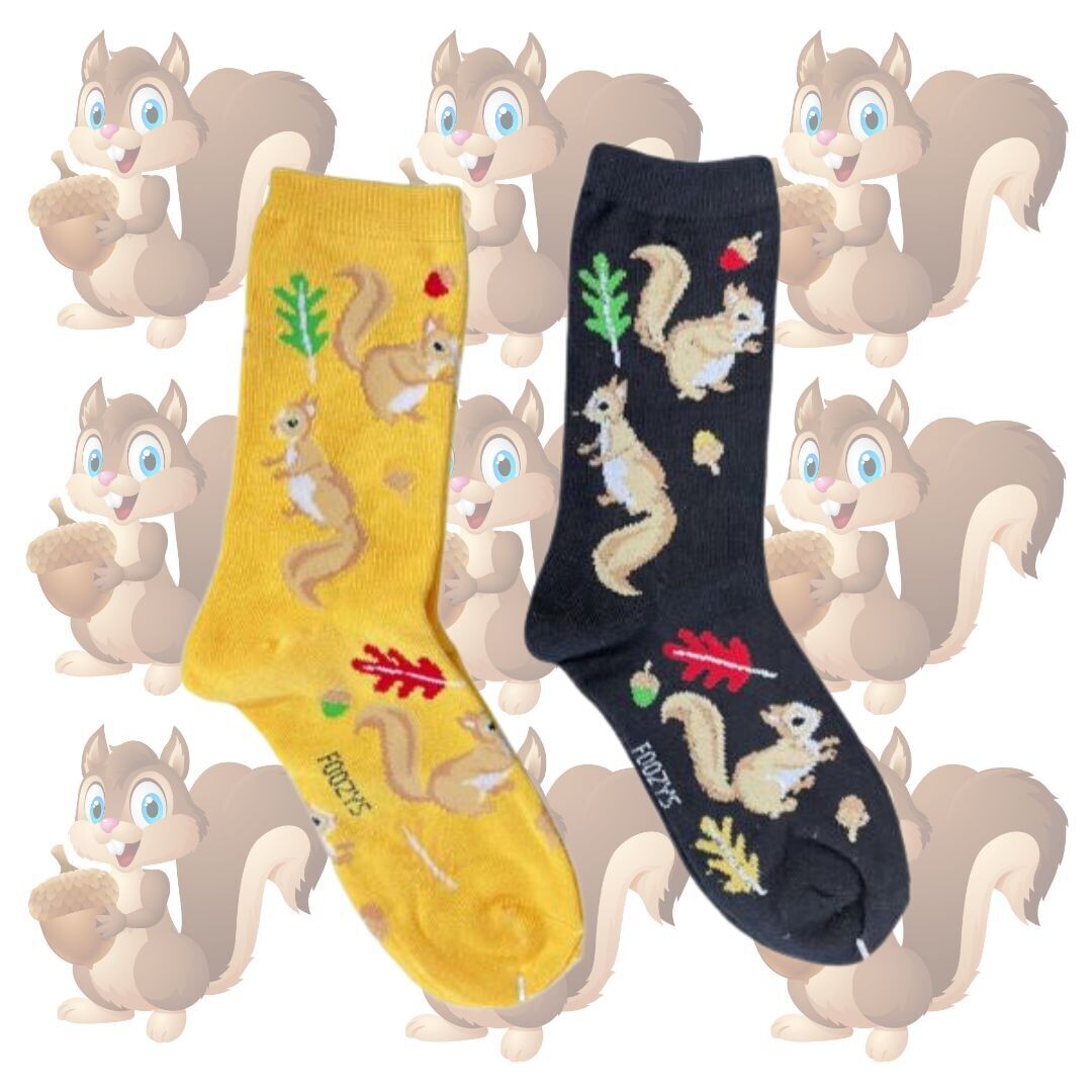 Women&#39;s Squirrel Crew Socks - 2 Colors