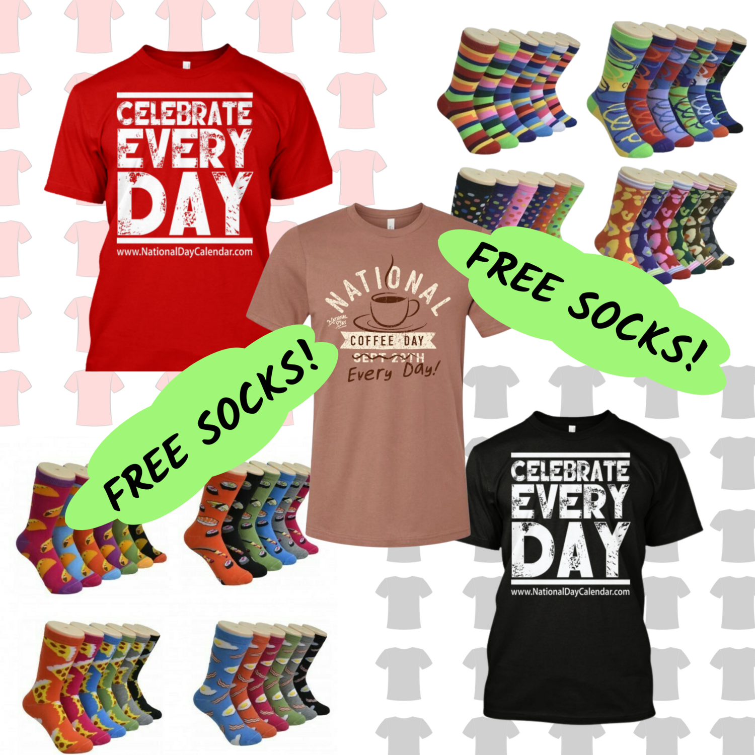 Buy Any T-Shirt &amp; Get a FREE Pair of Socks