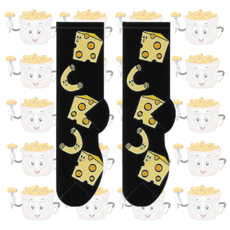 Women&#39;s Mac-n-Cheese Crew Socks - Black