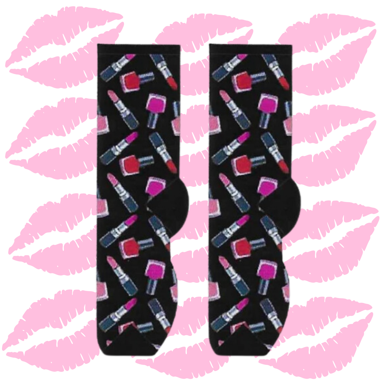 Women&#39;s Lipstick Crew Socks