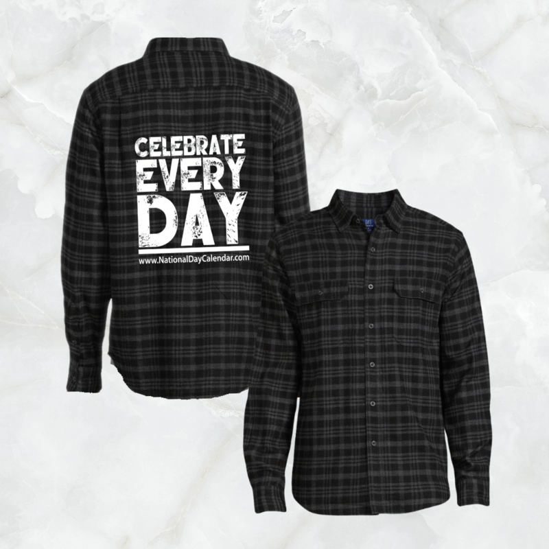 Black &amp; Grey Celebrate Every Day Flannel Shirt