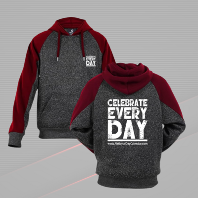 Celebrate Every Day Dual Tone Hoodie (Black/Red)