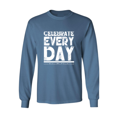 Steel Blue Celebrate Every Day Long Sleeve Shirt