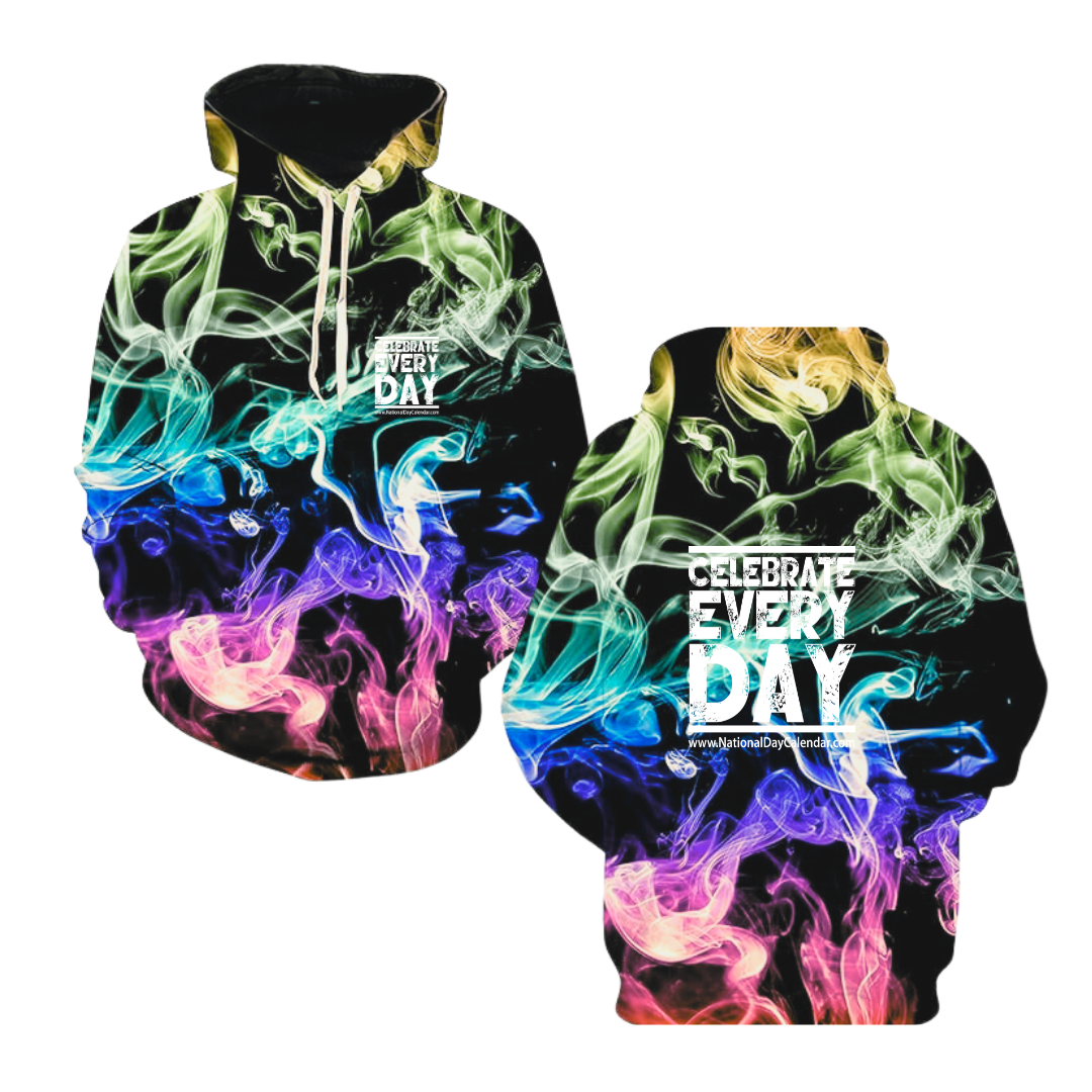 Multi-Color Celebrate Every Day Flame Hoodies