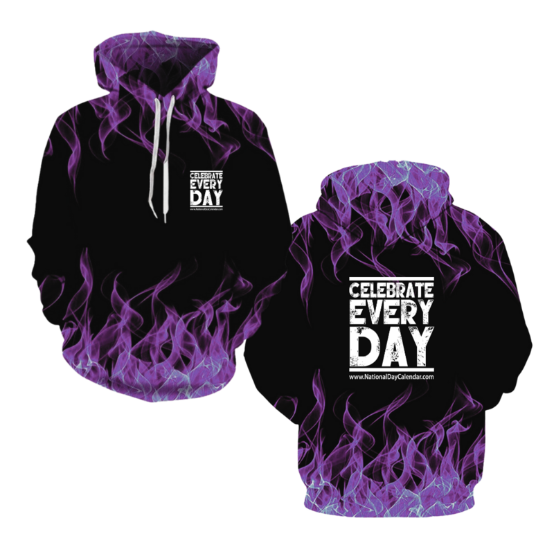 Purple Celebrate Every Day Flame Hoodies