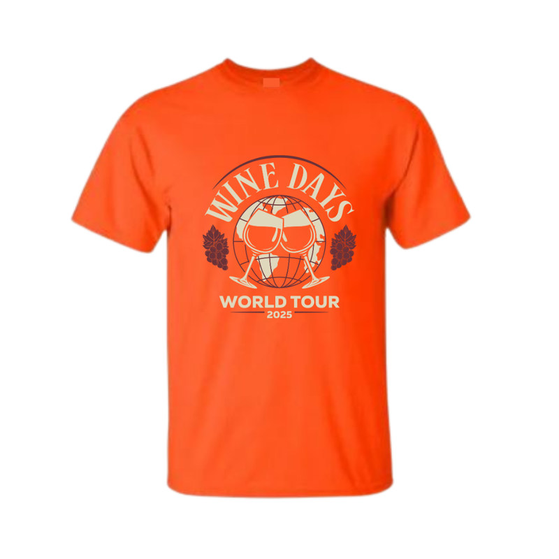 Unisex Orange Wine Day World Tour Graphic Tee