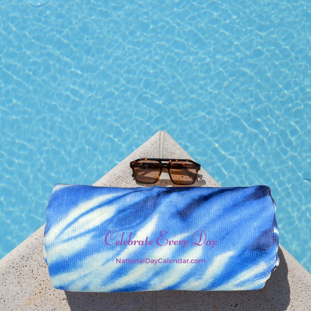 Beach Towel - Blue and White Tie-Dye