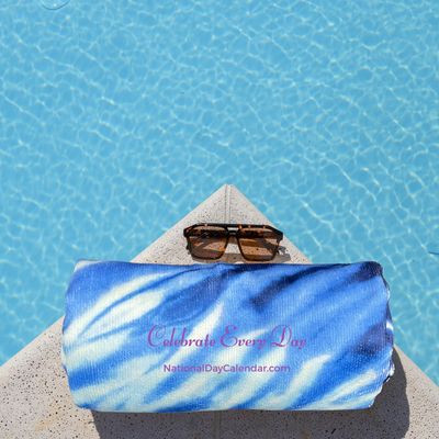 Beach Towel - Blue and White Tie-Dye