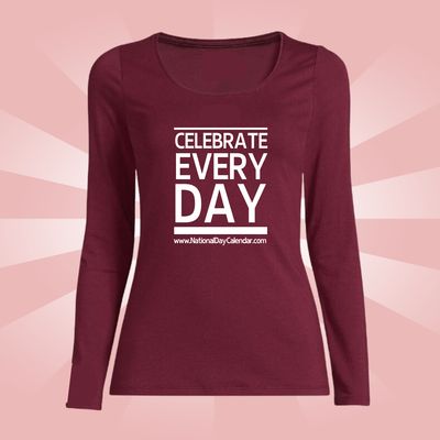 Celebrate Every Day Women&#39;s Brick Scoop Neck Long Sleeve